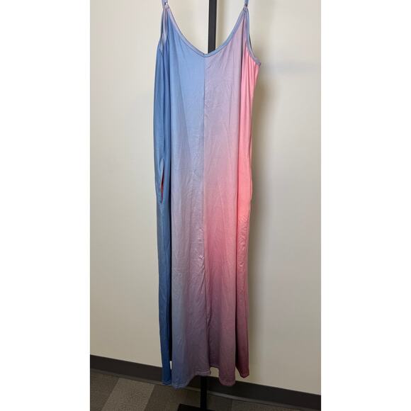 Cupshe Pink and Blue Ombre Midi Dress - Picture 4 of 5